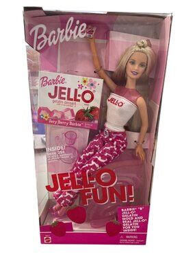 Mattel Barbie Jell-O Fun Doll "B" Gelatin Mold & Jell-O Pack Accessories 2001